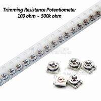 10ชิ้น3*3 Trimmer Resistance โพเทนชิโอมิเตอร์ Trimmot SMD 3X3ตัวต้านทานตัวแปรที่ปรับได้100 500 1K 2K 5K 10K 20K 50K 100K 1M วงจรรวม