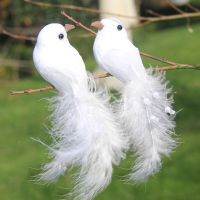 1/2pcs Fake Doves White Artificial Foam Feather Simulation Birds Creative Home Craft Ornament Wedding Christmas Decor Pigeon Toy