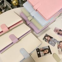 Candy Color A5 Kpop Binder Photocards Holder with 10pcs Inner Pages PU Loose-leaf Collect Book Photo Cards Album Storage Book