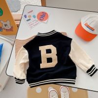 New Autumn Kids Boy Baseball Jacket 1-7Years Children Long Sleeve Round Neck Letter Outwear Girl Coat Sportswear Toddler Clothes