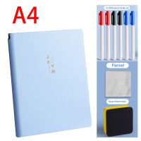 A4 A5 Erasable Reusable Whiteboard Notebook Set Whiteboard Pen Erasing Cloth Weekly Planner Portable Stylish Office Notebooks Note Books Pads