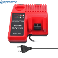 [electronicshop]ที่ชาร์จแบตเตอรี่ Li-Ion M12-18C สำหรับ Milwaukee 12 V 14.4V 18V C1418C 48-11-1815/1828/1840 M18 M14 M12แบตเตอรี่ลิเธียม