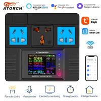 ATORCH สมาร์ทซ็อกเก็ต16A AC85-265V WIFI ไฟฟ้าตรวจสอบ Alexa Home การควบคุมเสียงสำหรับ Tuya สมาร์ทชีวิต APP