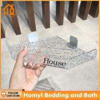 Homyl ตะกร้าเก็บของเวลาอาบน้ำกันสนิมชั้นวางเข้ามุมห้องอาบน้ำติดมุมสำหรับซักรีด