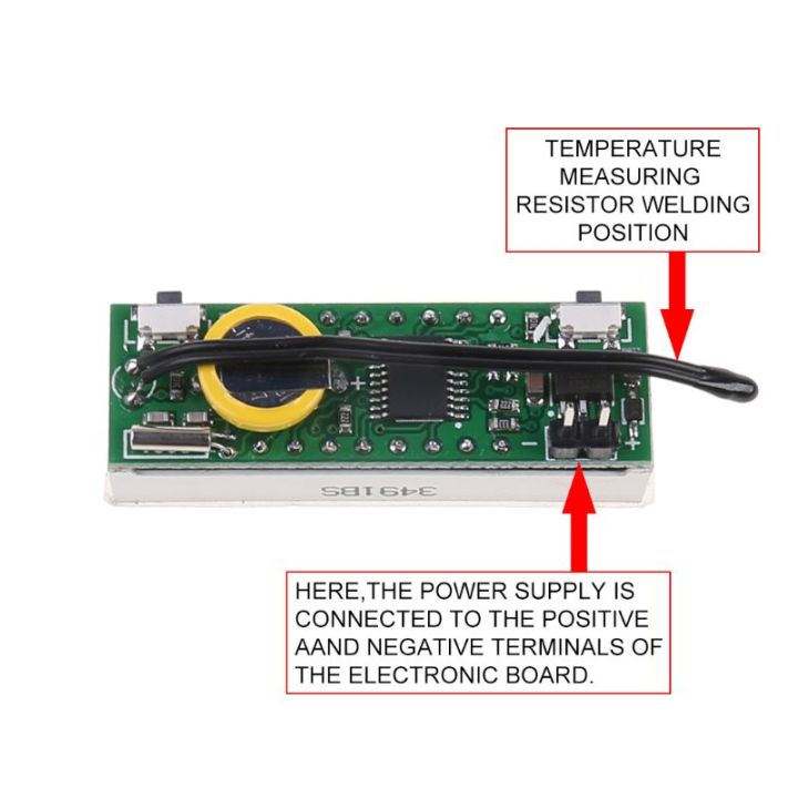 รถหลอดดิจิตอลนาฬิกาอิเล็กทรอนิกส์-led-สามในหนึ่งเดียวสำหรับเวลา-อุณหภูมิ-โวลต์