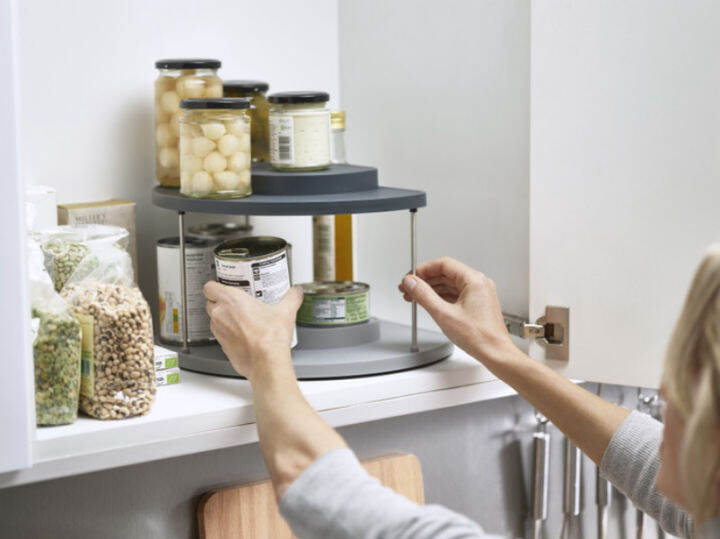 Joseph Joseph Cupboardstore 2Tier Rotating Organiser Grey Lazada