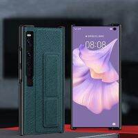 FANadd SHOP กรณีพร้อมขาตั้งสำหรับ Huawei รุ่น Mate Xs 2,เคสหนังลายกากบาทแบบเคลือบโลหะด้วยไฟฟ้ารวมทั้งหมด