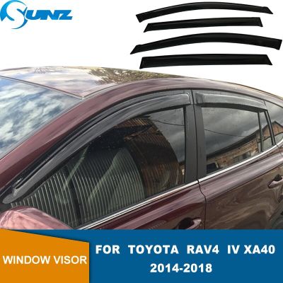 ตัวเบี่ยงสำหรับติดหน้าต่างข้างสำหรับโตโยต้า Rav4 IV XA40 2014 2015 2016 2017 2018ที่บังฝนแผ่นกันแดดที่กันสภาพอากาศแผงกันลมติดกระจกรถยนต์