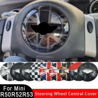 Union Jack Stee Wheel Center Panel Car Sticker For MINI Cooper R50 R52 R53 Car-Styling Essories Interior Trim