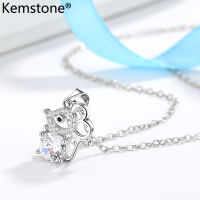 Kemstone ใหม่ปีของขวัญเงิน/Rose ชุบทองน่ารักเมาส์สร้อยคอพร้อมจี้ของขวัญเครื่องประดับสำหรับผู้หญิงหญิง