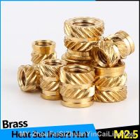 ❀✥ 200Pcs Female Thread Brass Knurled Inserts Nut Heat Set Insert Nuts Embed Parts Pressed Fit into Holes for 3D Printing M2 M2.5