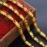 ผู้ชายชายก๊อกน้ำสร้อยข้อมือ24K Gold-Plated สร้อยข้อมือหัวมังกร