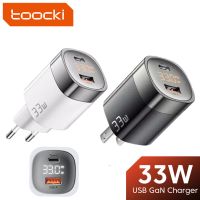 Hjghfhf Toocki 33W เครื่องชาร์จ GaN USB C สำหรับ iPhone 14 13 11ประเภทจอแสดงผล