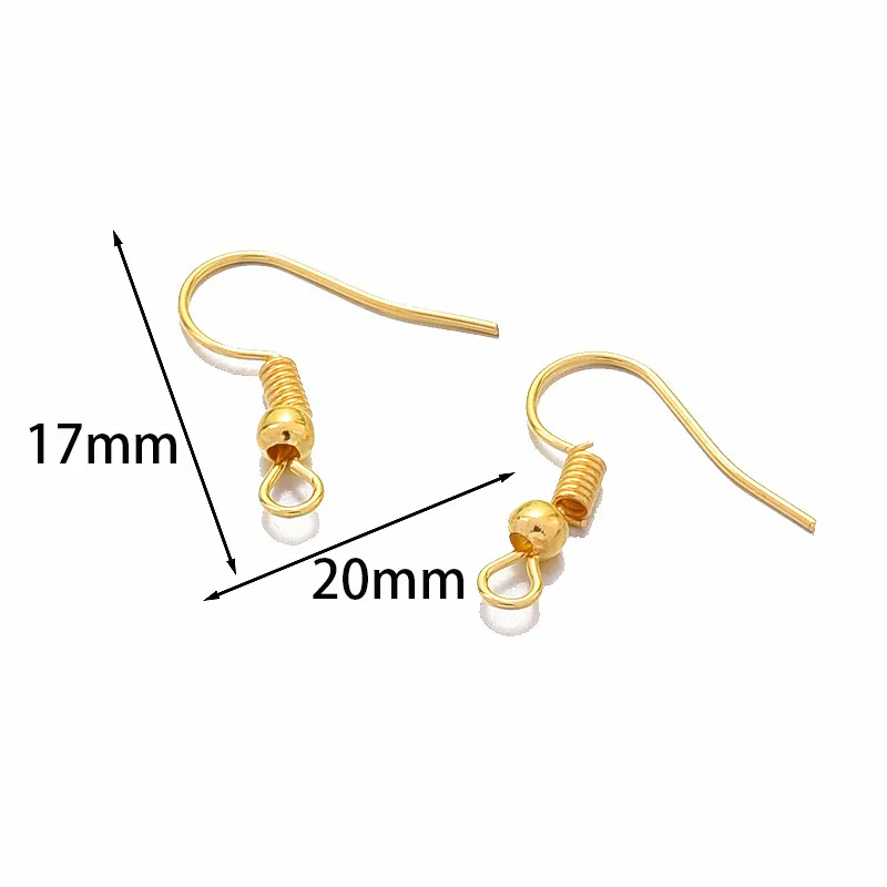 100pcs 20*17mm Gold Antique Bronze Ear Hooks Clasps Findings Earring Wires  For Jewelry Making Wholesale - Buy 100pcs 20*17mm Gold Antique Bronze Ear  Hooks Clasps Findings Earring Wires For Jewelry Making Wholesale