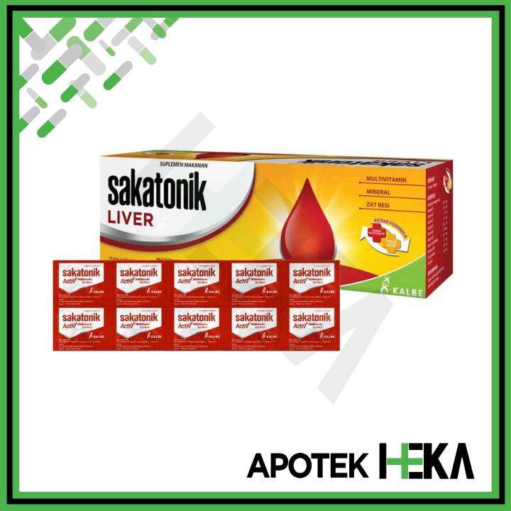 Sakatonik activ kaplet box isi 10x10 tablet zat besi untuk anemia