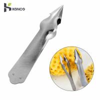 Konco Dropship ปฏิบัติง่ายผลไม้ Peeler เครื่องตัดแกนสับปะรดตัดเหล็กกล้าไร้สนิมแกดเจ็ตสำหรับครัวเครื่องตัดสับปะรดคลิป