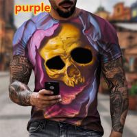 2023 new2023 Gothic Skull Printed T-shirt Unisex Cool 3d Short Sleeve Tee shirt