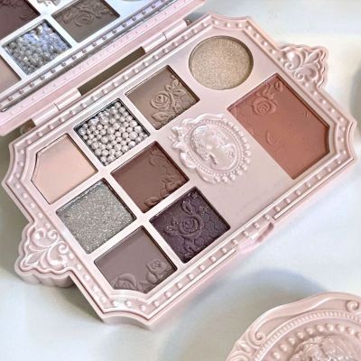 ☽♨ New Relief Rose Eye Shadow Plate Earth Color Matte Repair Blush Highlight Powder Eye Shadow Makeup Palette Rose Earth Colors