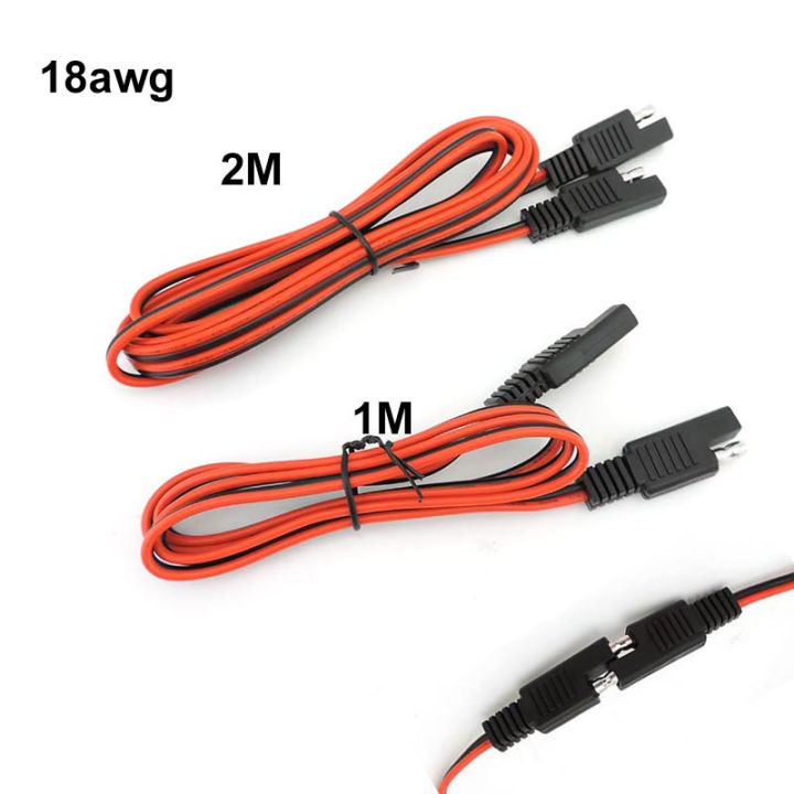 qkkqla-1m-2m-18awg-10a-sae-to-sae-power-automotive-extension-cable-connector-wire-quick-disconnect-for-car-battery-solar-panel-system