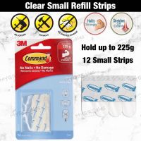 3M Command Clear Small Refill Strips (225g) 12 Strips