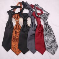 Linbaiway Wedding Paisley Neckties for Mens Cravat Ascot Self Tie Gravatas Para Homens Neckties For Men Tuxedo Ascot Tie Nails Screws Fasteners