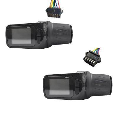 24V 36V 48V 60V S886 Ebike LCD Display Panel Adjust with Twist Throttle for Electric Scooter Bicycle