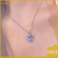 [Buytra] สร้อยคอจี้ Y2K สำหรับผู้หญิงสร้อยคอห่วงโซ่หัวใจ zircon Punk clavicle Choker