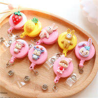 20 Pcs Kawaii อะคริลิค Retractable Buckle การ์ตูนน่ารักดึงหัวเข็มขัดนักเรียนวัยรุ่น ID ผู้ถือบัตรคลิป Lanyard High-End Badge