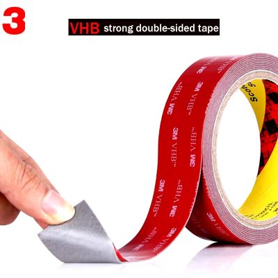 【YF】◙  1PCS Thick 0.8mm X 3m Car Double-sided Tape 3 M VHB Gray ECOR and Office Decoration