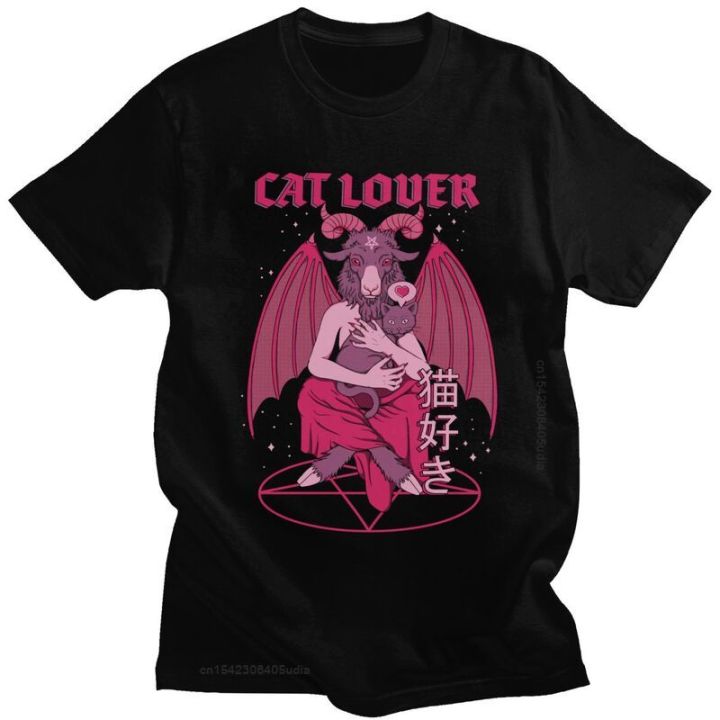 เสื้อยืด-baphomet-ตลกคนรักแมวชั่วร้ายผ้าฝ้ายชาย