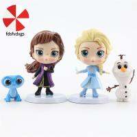 หุ่นโมเดล Kids Toys 4ชิ้น/เซ็ต FDSFVDXGS ของขวัญคริสต์มาส Frozen2การ์ตูนหุ่นราชินีหิมะตุ๊กตาขยับแขนขาได้อลาฟคริสต๊อฟ Sven Elsa ตุ๊กตาแอนนา