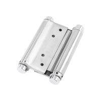 2Pcs  Stainless steel double spring hinge cowboy door hinge automatic closing bar double opening hinge grille door Door Hardware  Locks