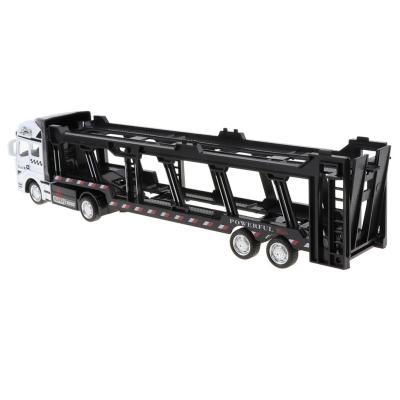 Perfeclan kereta mainan kanak kanak Alloy Diecast Toy Hauler Truck  1/50 Pull Back Transporter Truck Model Toy  13 Inch