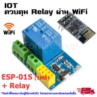 ชุด ควบคุมอุปกรณ์ ผ่าน WiFi โมดูล บอร์ด IOT ESP-01S 1MB Flash ( ESP-01 ESP-8266 ESP8266 ) พร้อม โมดูลบอร์ด Relay 10A (1 ชุด)