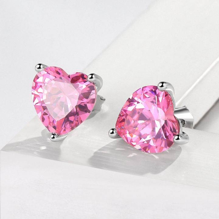 cod-ed098-womens-stud-earrings-925-needle-pink-ear-jewelryth