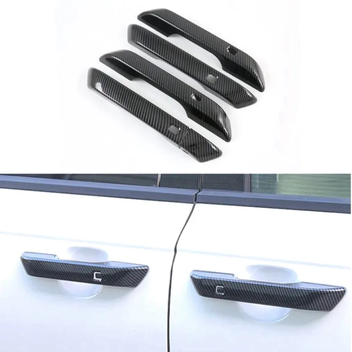 for-kia-carnival-ka4-2020-2021-2022-car-carbon-fiber-door-handle-cover-trim-frame-decor-sticker-accessories-with-keyhole