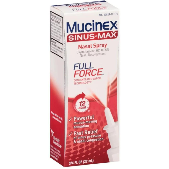 Mucinex SinusMax Nasal Spray Clear & Cool, 3/4 fl.oz (22 ml) NO BOX