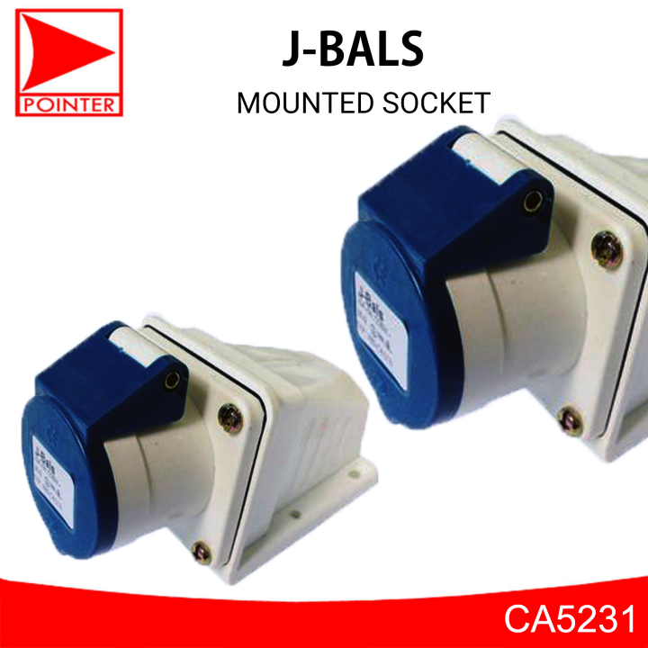 JBals Industrial Surface / Wall Mounted Socket IP44, 220V / 2P + E (3