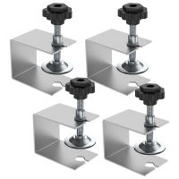 4pcs Scratch Resistant DIY Smooth Drawer Practical Woodworking Stainless Steel Desk Mounting Fixed Repair Home Improvement Anti Slip Labor Saving Heavy Duty Comfortable Grip C Clamp