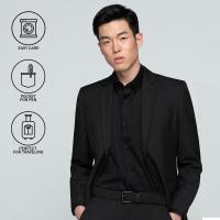 GQ Essential Suits สูทผู้ชายทรงสลิม รุ่น TR Tailored Black สีดำ