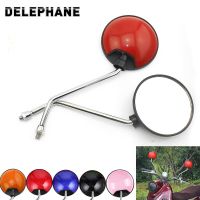 8mm Electric Scooter Rear View Mirrors With 22mm Handlebar Mount Clamp Round Bicycle Side Mirrors For Motorcycle Moped E-Bike Mirrors