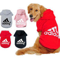 Adidog ฤดูหนาวสัตว์เลี้ยงสุนัขใหญ่เสื้อกันหนาวหมวกเสื้อผ้าสำหรับสุนัขขนาดใหญ่ขนาดเล็ก,เสื้อสเวตเตอร์ที่อบอุ่น,ฝรั่งเศสบูลด็อก Schnauzer ชิวาวาเสื้อผ้า