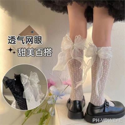 【LZ】﹉♠  Meia infantil de renda Lolita acima do joelho meias JK Princess bebê menina meias de cilindro de ar de verão