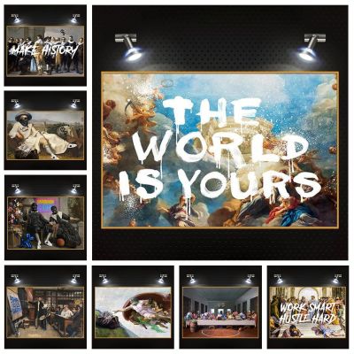 Criss Bellini Vintage Masked Artwork Poster The World Is Yours Canvas Painting HD Print Wall Posters Living Room Home Decoration New