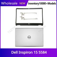 New Original For Dell Inspiron 15 5584 Laptop LCD back cover Front Bezel Hinges A B Shell 0GYCJR 0J0MYJ Silver Plastic