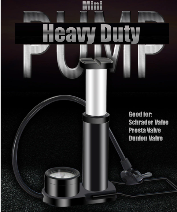 Mini Tire Foot Pump with Gauge for Car Motorcycle and Bicycle 160 psi