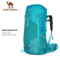 CAMELCROWN กระเป๋าแบ็คแพ็ค60L,กระเป๋าสไตล์การเดินเขามืออาชีพกระเป๋ากีฬาปีนเขาขนาดใหญ่มาก