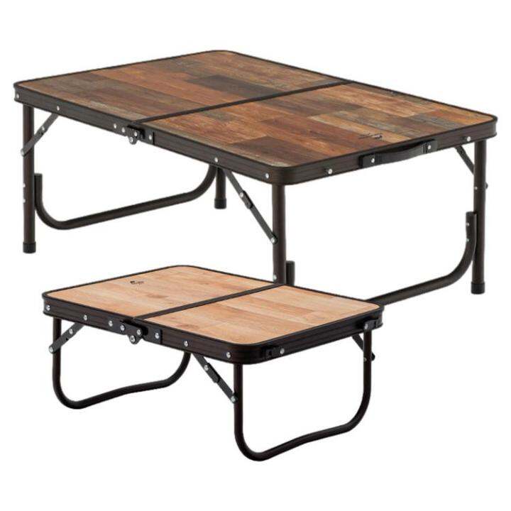 Adjustable Height Folding Table Wood Grain Folding Table For Camping