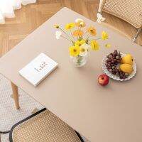 Corinada Nordic Style Waterproof Tablecloth Oilproof Table Cover All-inclusive Solid Color Cloth Rectangle Dining Desktop Protector