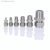 ☒✌ 1 pcs 1/8 1/4 3/8 1/2 NPT BSPT Male Thread x Inch Tube OD Pneumatic Kitchen Pipe Compression Plug Connector Fitting SUS 304